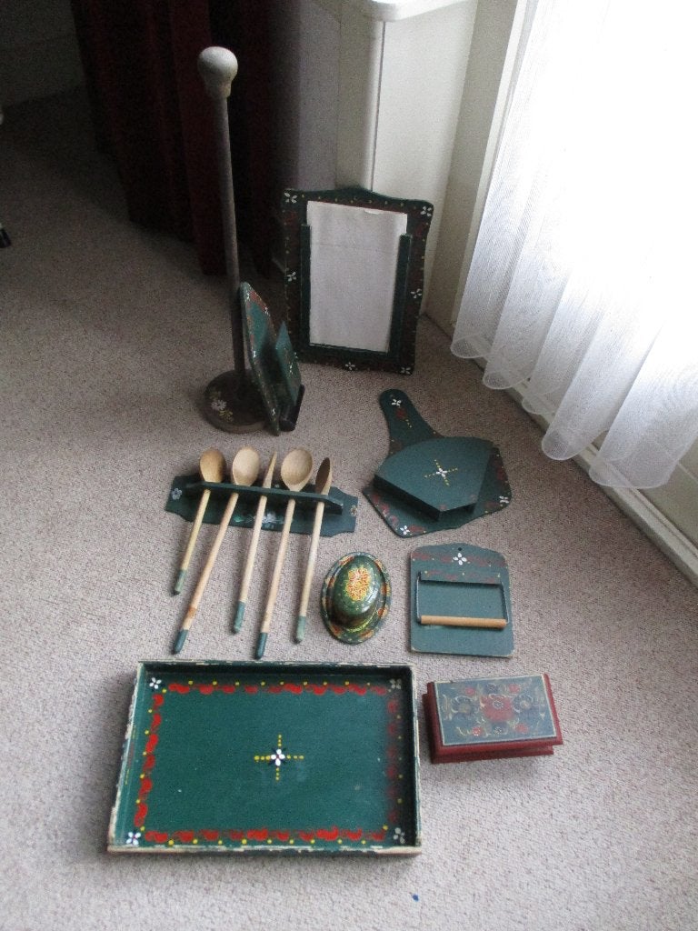 Keuken- en toilet attributen., Hout, Ophalen of Verzenden, Overige merken, Groen