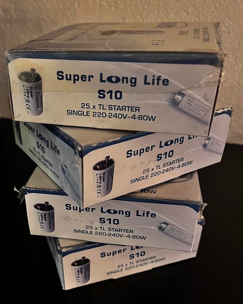 4x Doos S10 TL starters 25x per doos., Ophalen, Nieuw, Minder dan 50 watt, Overige typen