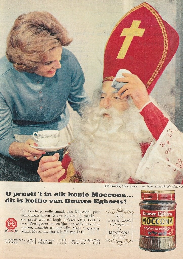 Retro reclame 1962 Douwe Egberts Moccona Sinterklaas, Verzenden, Overige typen