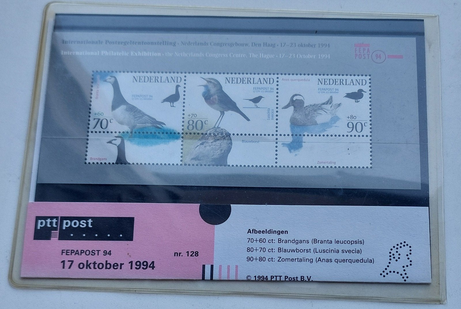 FEPAPOST 94 Postzegelvel - Vogels (17 oktober 1994), Ophalen of Verzenden