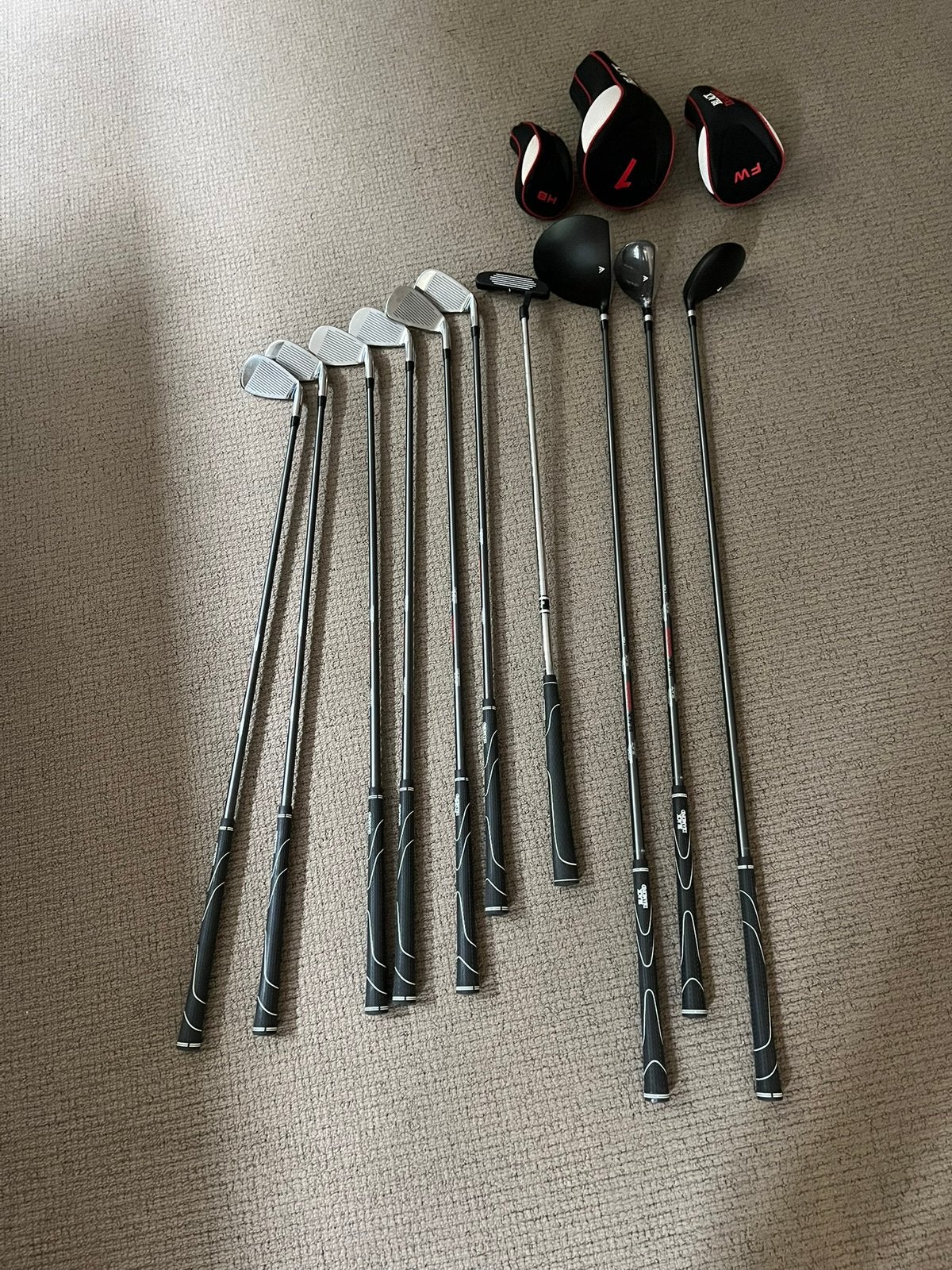 Black Diamond golfset linkshandig P-9-8-7-6-5 driver H3 FW, Sport en Fitness, Golf, Ophalen of Verzenden, Zo goed als nieuw