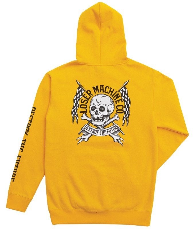 LOSER MACHINE GASLAMP PULLOVER HOOD GOLD LARGE, Info@workingclassrebel.com, Geel, Nieuw, WEG EN LAND