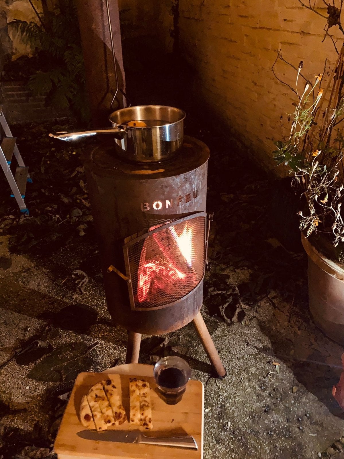 BonFeu Tuinhaard BonGiano SP - Roestkleurig met BBQ-grill, Ophalen