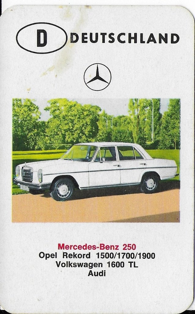 K4 autokaartje mercedes - benz 250, Ophalen of Verzenden, Zo goed als nieuw, Auto's