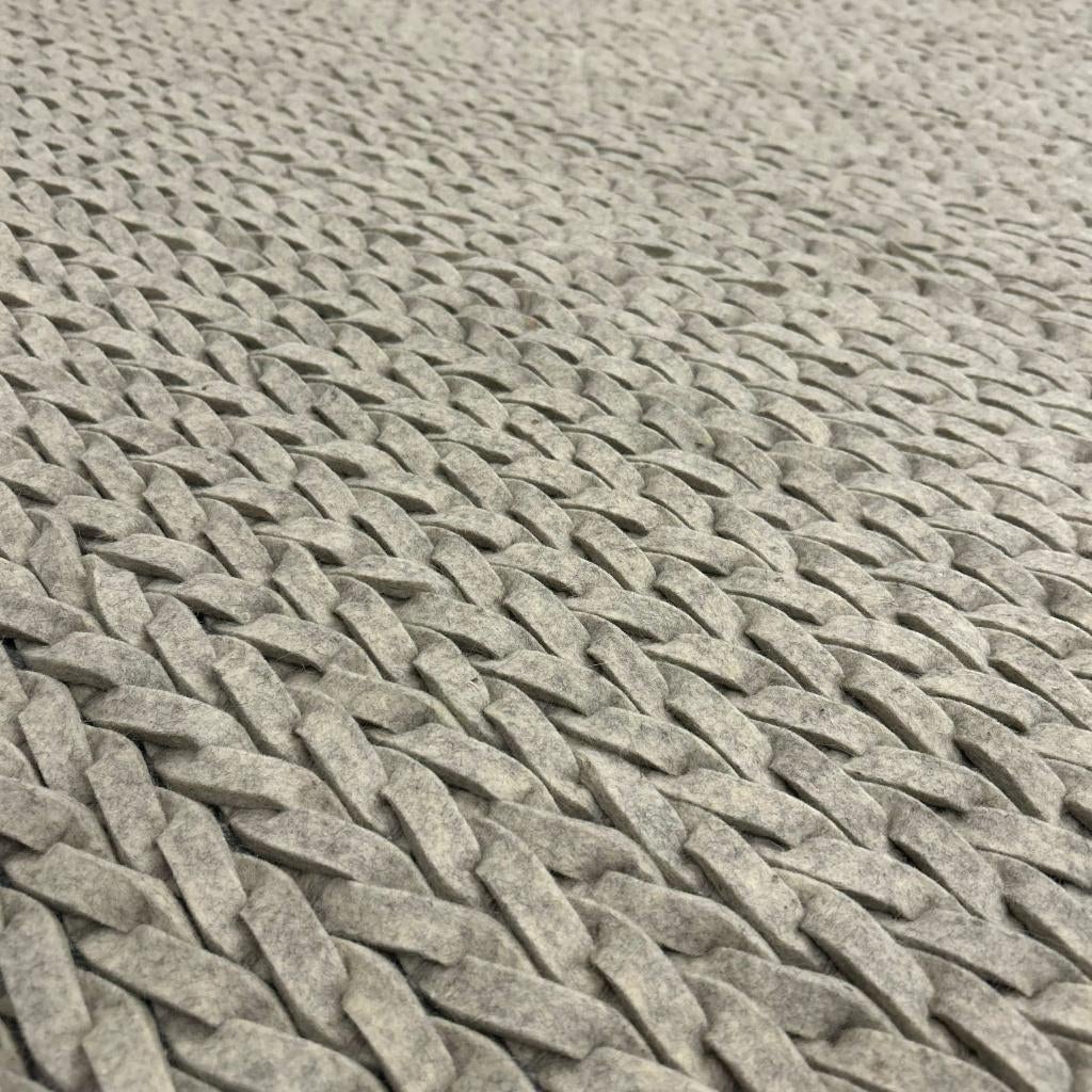Vloerkleed Brinker Carpets Kabel Grijs - 170x230cm, 150 tot 200 cm, 200 cm of meer, Ophalen of Verzenden, Zo goed als nieuw