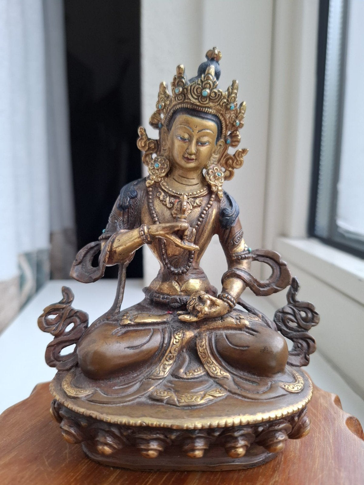 tibetaans boedhda beeld., Tibet, Ophalen of Verzenden, Beeld, Brons