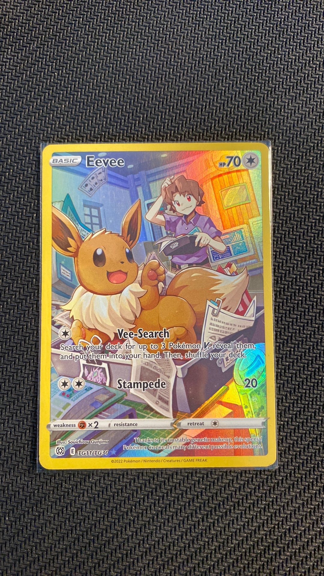 Pokémon Eevee TG11/TG30 Trainer Gallery Kaart, Ophalen, Zo goed als nieuw, Losse kaart, Foil