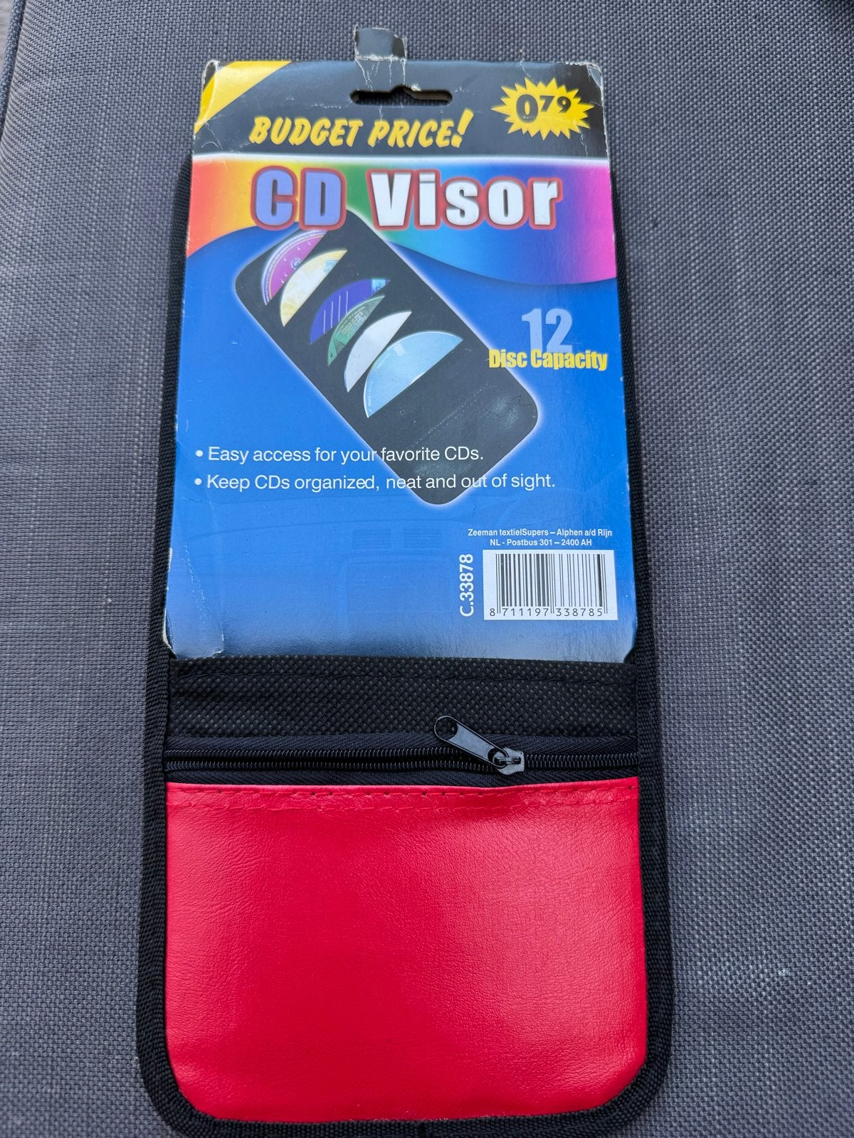 CD Visor hoesje voor 12 cd's - Handig voor in de auto, Overige materialen, Minder dan 25 discs, Nieuw, Ophalen of Verzenden