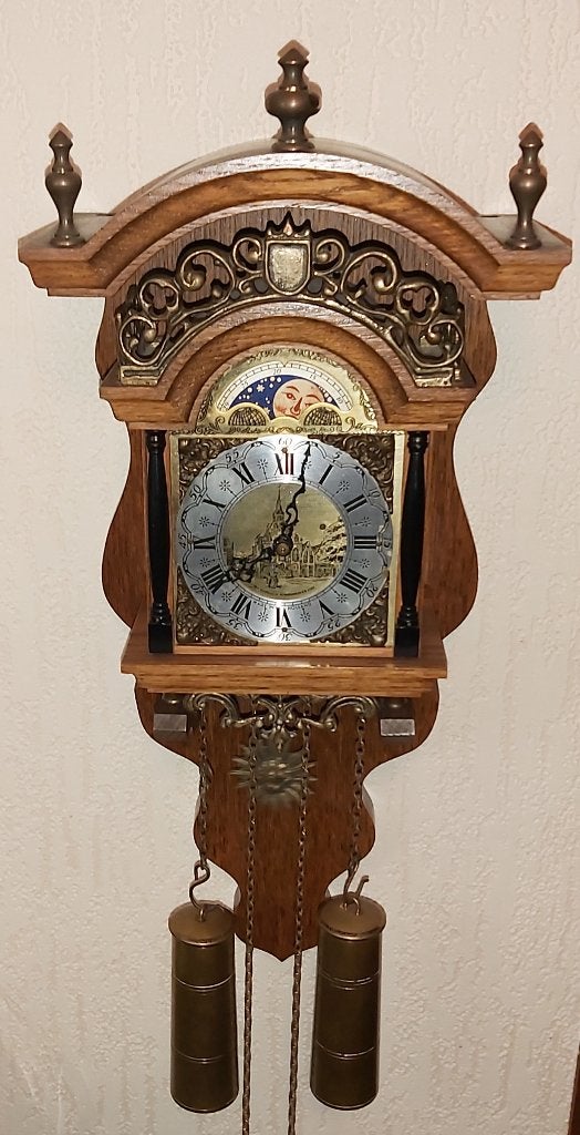 sallander  wand klok, Ophalen