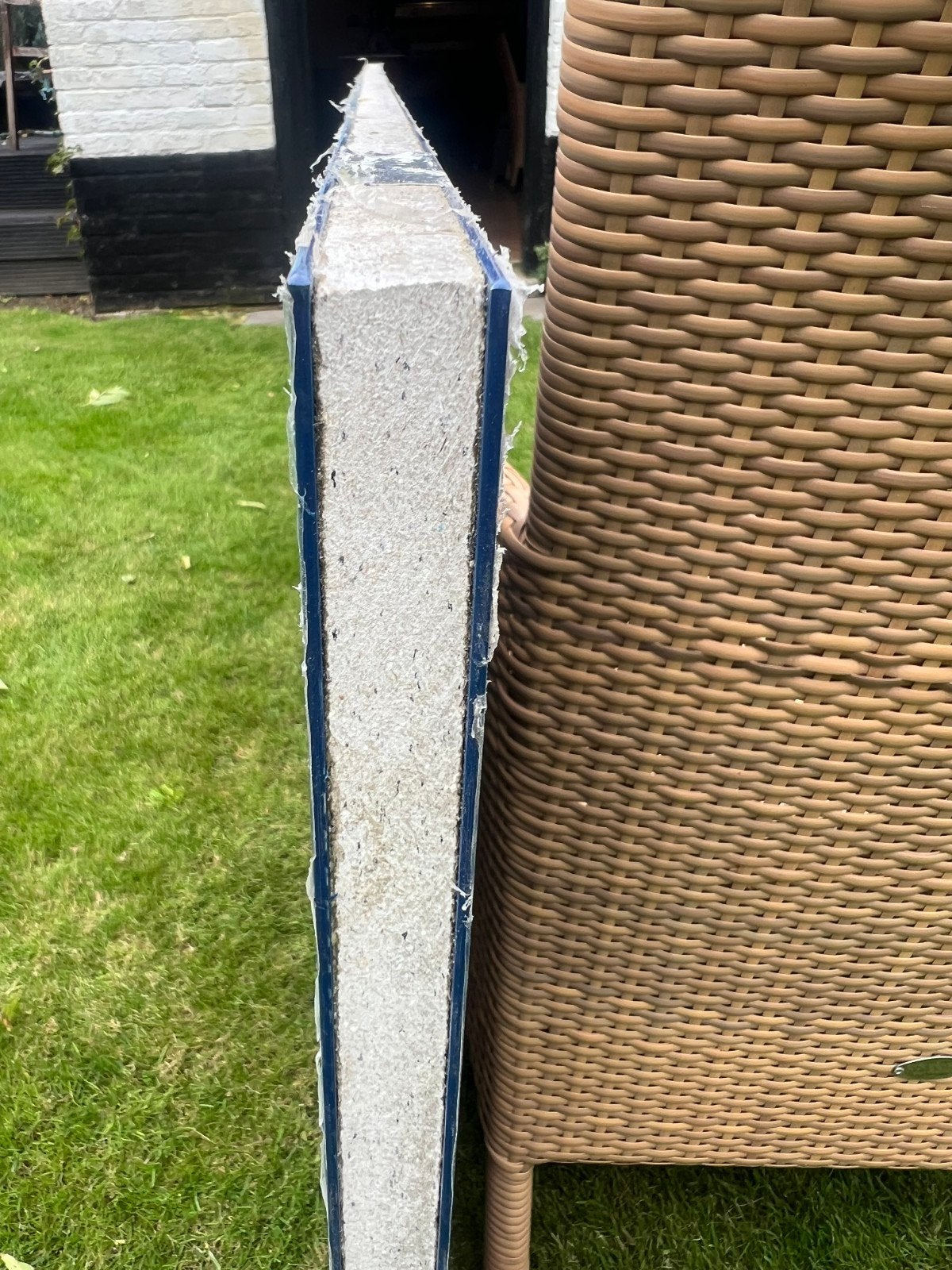 HPL plaat, aluminium en gips 23 mm dik RAL 5003, Ophalen, Nieuw, HPL, 20 tot 50 mm