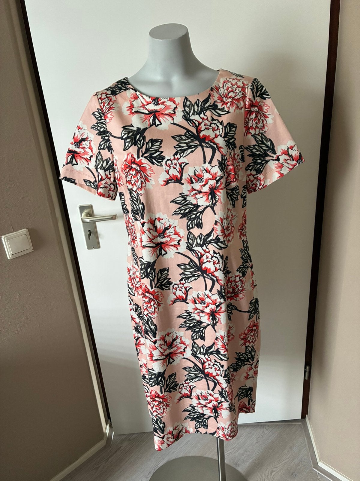Mooie Kyra&Ko zomerjurk met bloemenprint, maat 42, Verzenden, Maat 42/44 (L), Oranje, Zo goed als nieuw