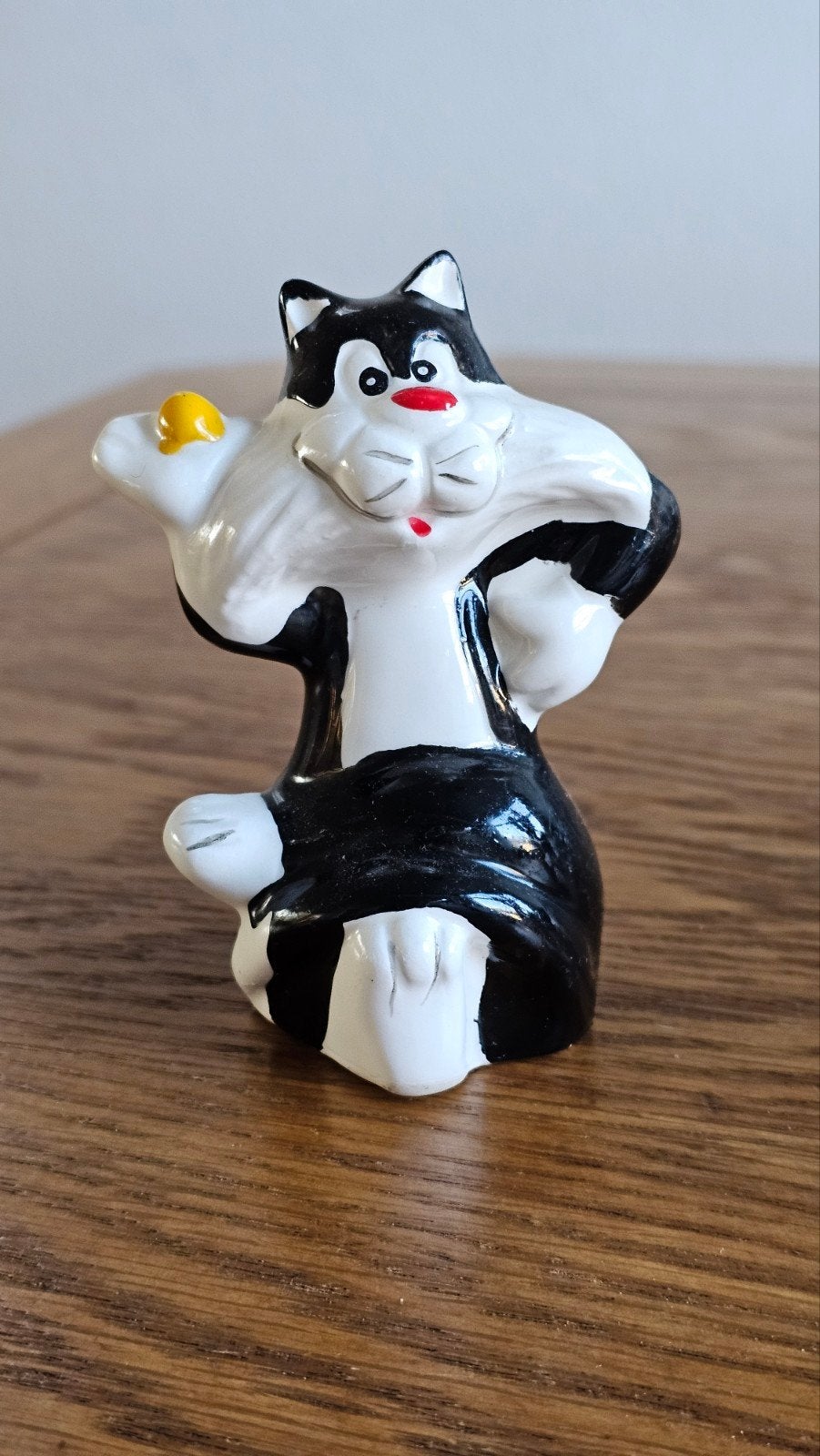 Vintage beeldje van Sylvester de kat met Tweety., Ophalen of Verzenden, Zo goed als nieuw, Dier