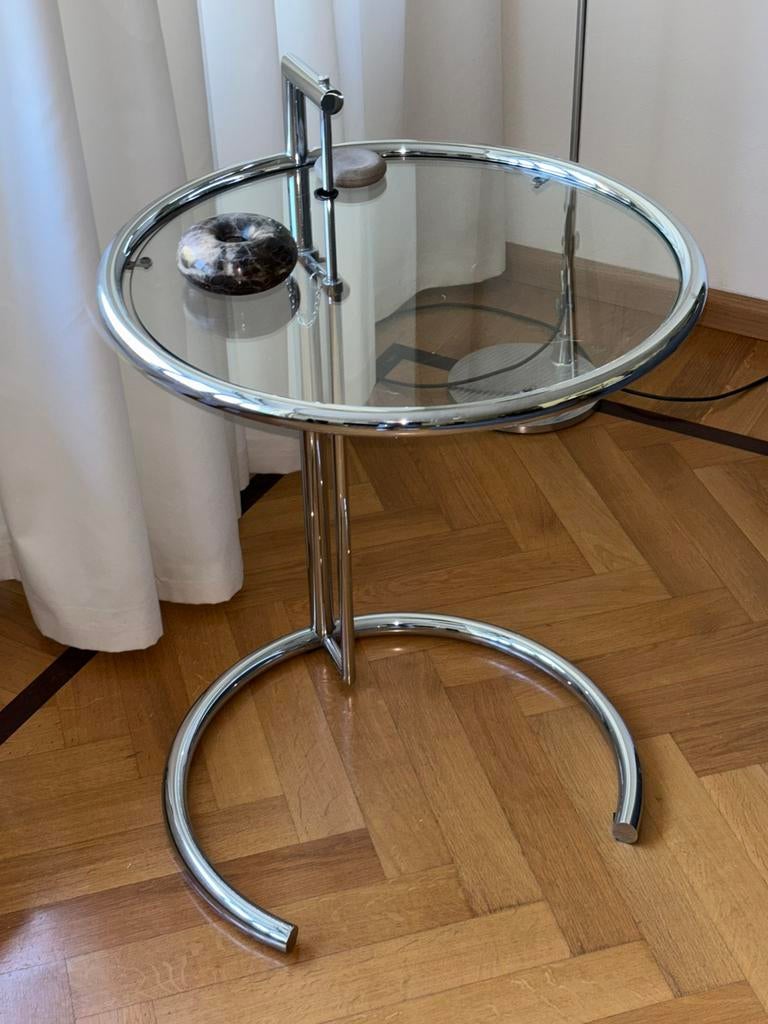 Bijzettafel, Minder dan 55 cm, Metaal of Aluminium, Rond, Zo goed als nieuw