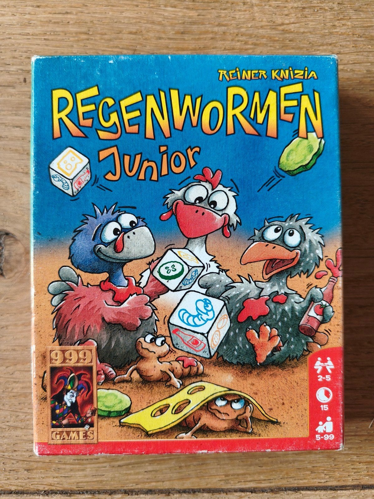 Regenwormen Junior - Leuk dobbelspel voor kinderen, Vijf spelers of meer, Ophalen of Verzenden, Gebruikt, 999 Games