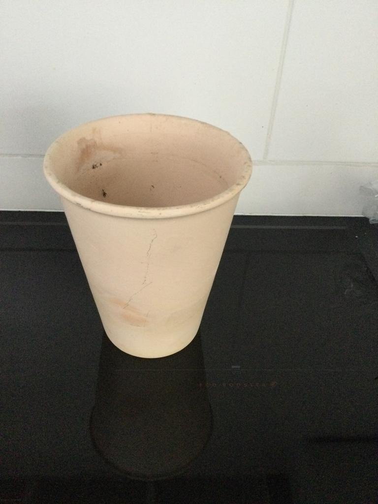 Bloempot, Rond, Ophalen of Verzenden, Aardewerk, Minder dan 40 cm
