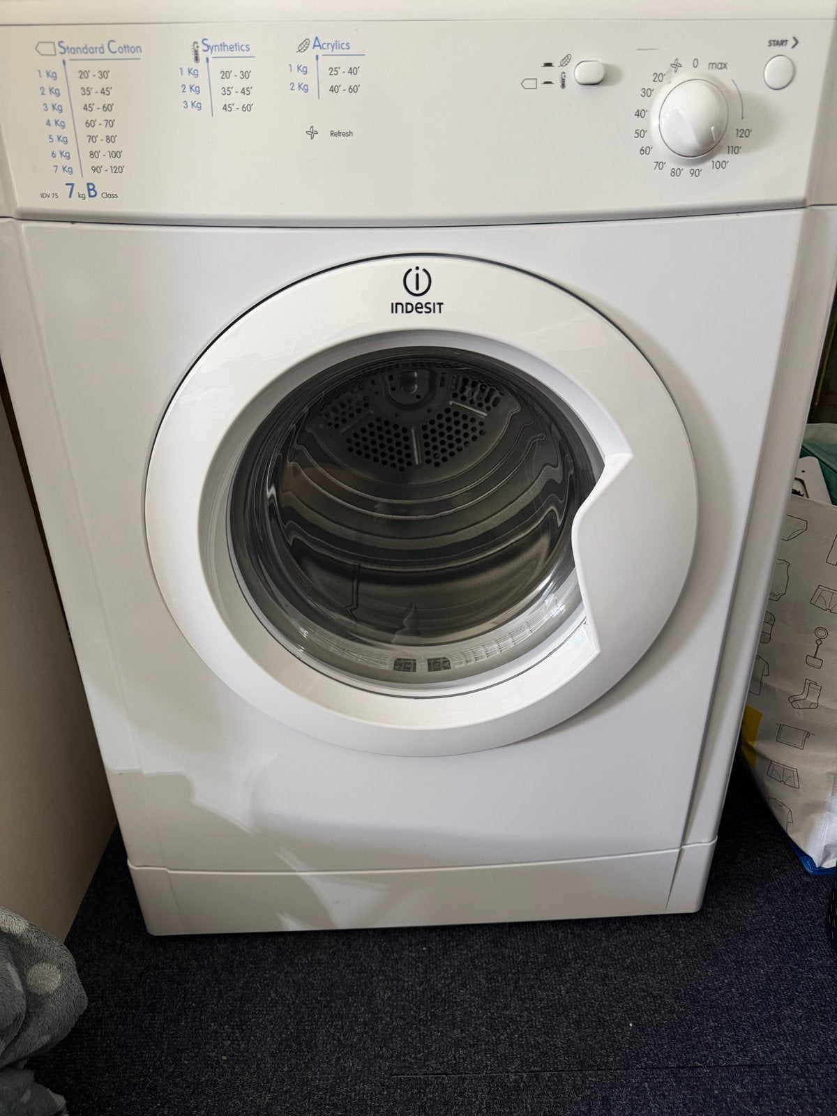 Indesit Droger - Zo goed als nieuw, slechts 1x gebruikt, Witgoed en Apparatuur, Wasdrogers, Ophalen, 6 tot 8 kg, Zo goed als nieuw