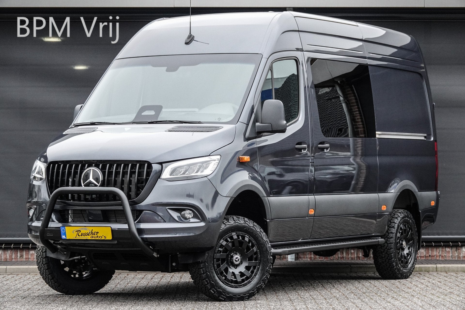 Mercedes-Benz Sprinter 4x4 319Cdi 190Pk 9G-tronic | L2H2 | D, Auto's, Automaat, Stof, Gebruikt, Zwart