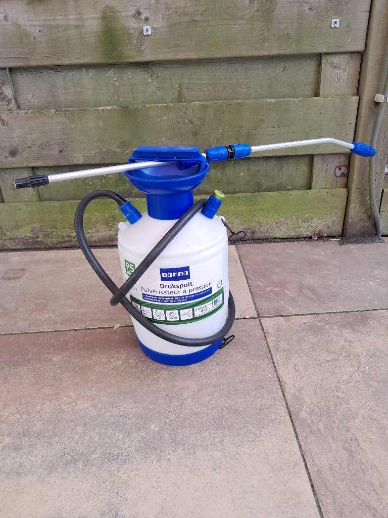 Gamma drukspuit 5 liter, Tuin en Terras, Bestrijdingsmiddelen, Ophalen, Zo goed als nieuw, Onkruidbestrijding