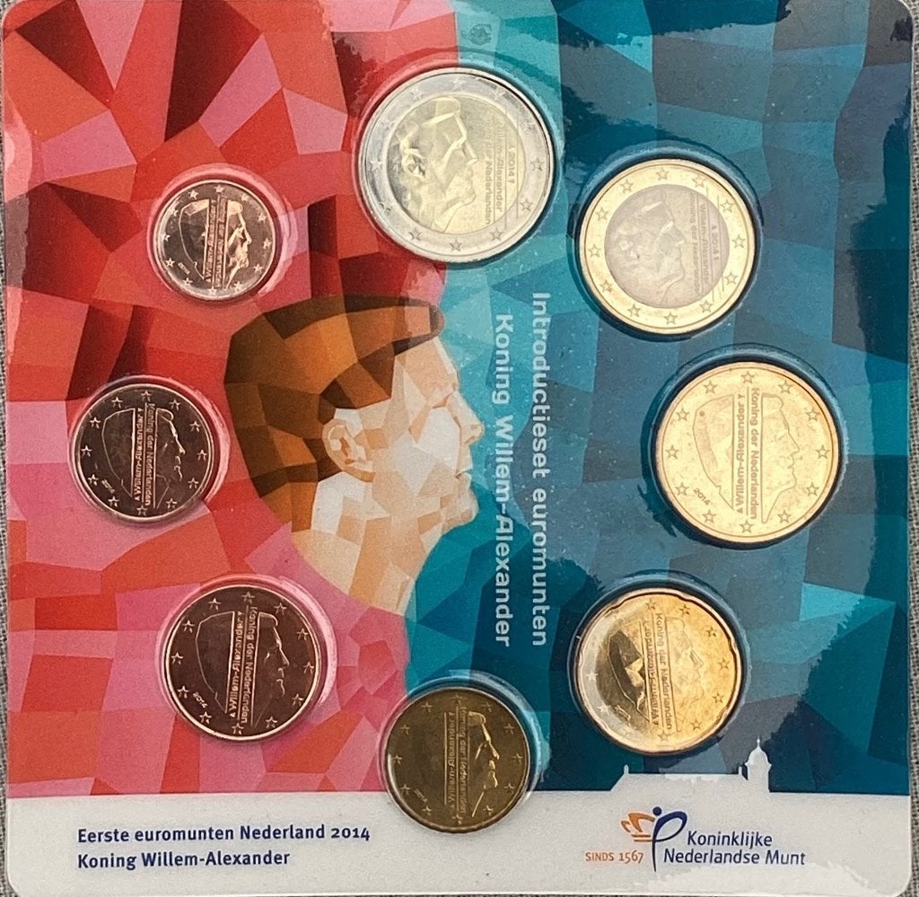Eerste euromunten Nederland 2014, Postzegels en Munten, Munten | Nederland, Ophalen of Verzenden, Koningin Beatrix, Euro's, Setje
