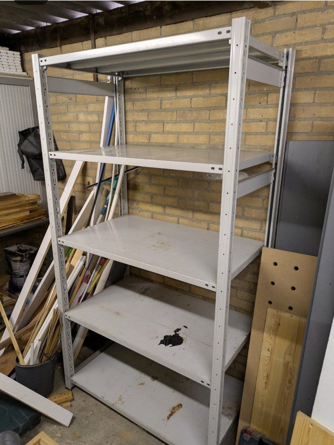 Stevige metalen stellingkast met verstelbare planken 2 stuks, Ophalen, Gebruikt