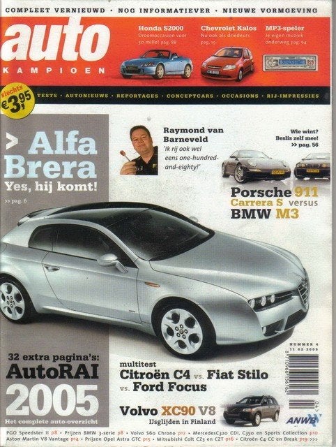 Autokampioen 4 2005 : Fiat Stilo - Citroen C4 - Ford Focus, Ophalen of Verzenden, Gelezen, Algemeen