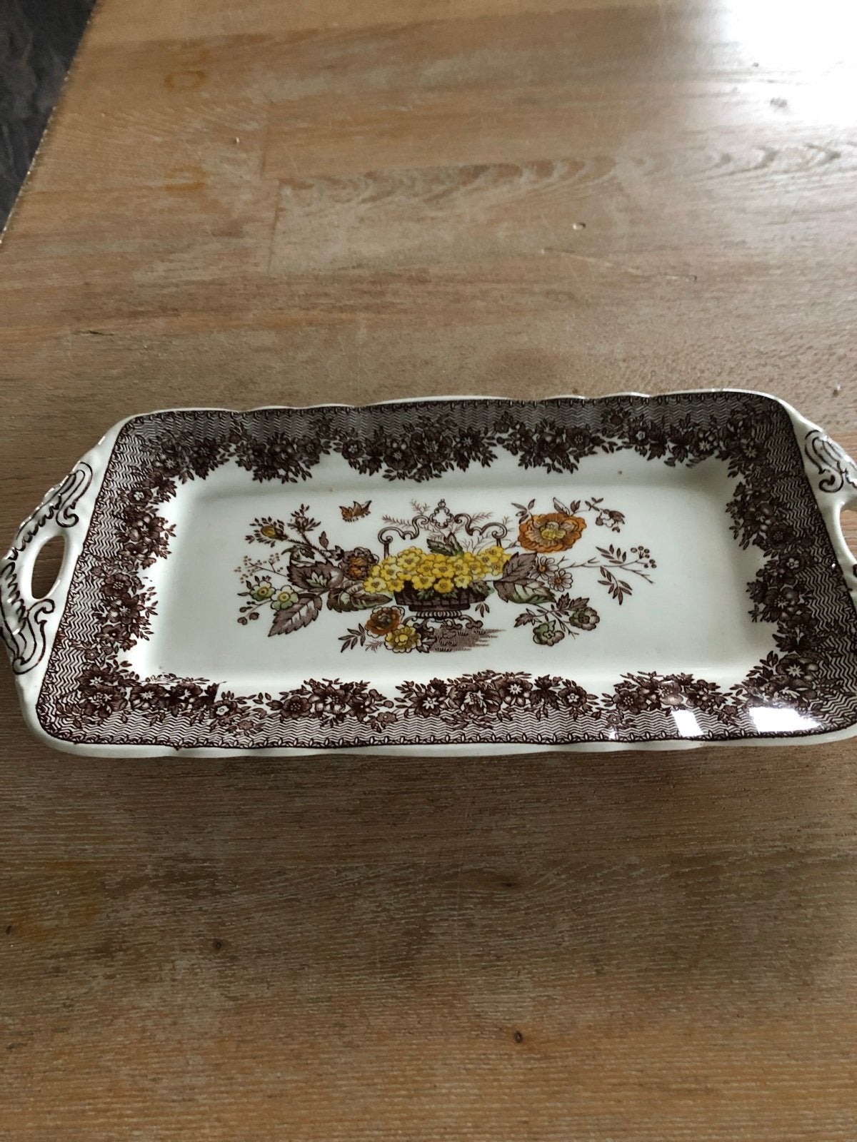 Vintage Mason's Ironstone 'Ascot' serveerschaal, Antiek en Kunst, Ophalen of Verzenden