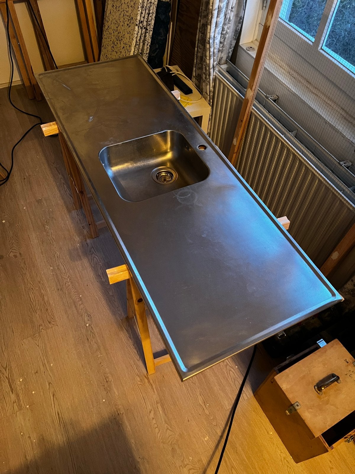 Aanrechtblad met spoelbak - 171x60 cm, Huis en Inrichting, Ophalen, Gebruikt, 50 tot 100 cm, Minder dan 100 cm