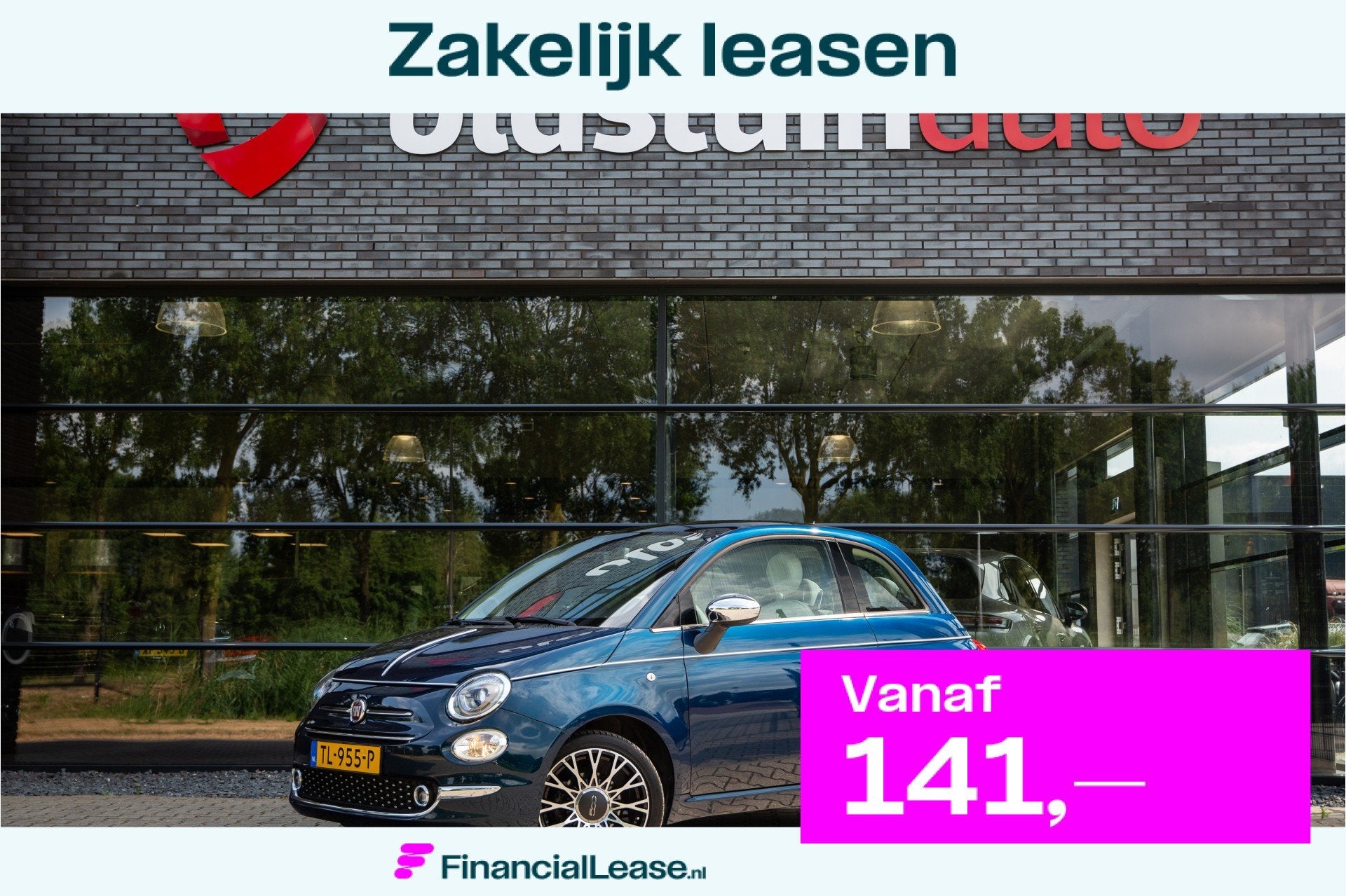 Fiat 500 0.9 TwinAir Turbo Collezione , Panoramadak, Navigat, Voorwielaandrijving, Stof, Gebruikt, 905 kg