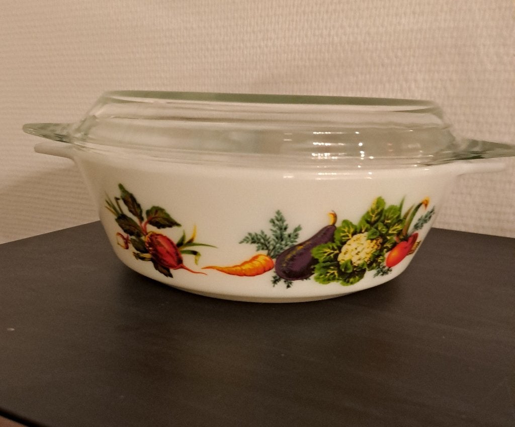 Vintage vuurvaste ovenschaal, Huis en Inrichting, Keuken | Servies, Overige merken, Vintage, Ophalen of Verzenden, Glas