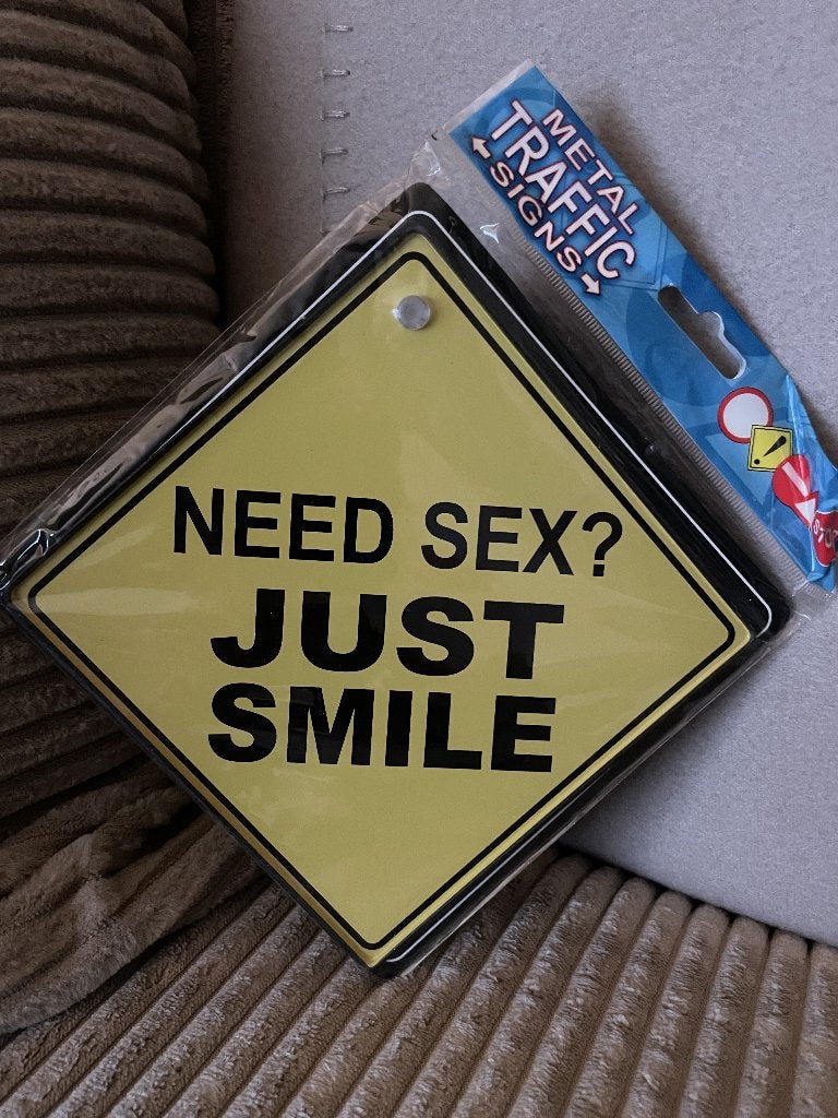 Need sex? , autoraambord, Ophalen of Verzenden, Www.pand50.nl, Info@pand50.nl, Printer 29B Coevorden