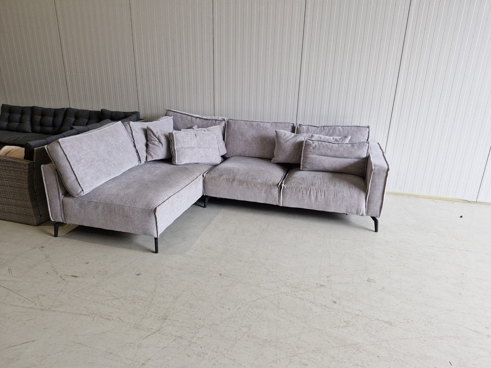 Prachtige grijs/crème hoekbank - Zo goed als nieuw, Huis en Inrichting, Ophalen, 250 tot 300 cm, ., Hoekbank