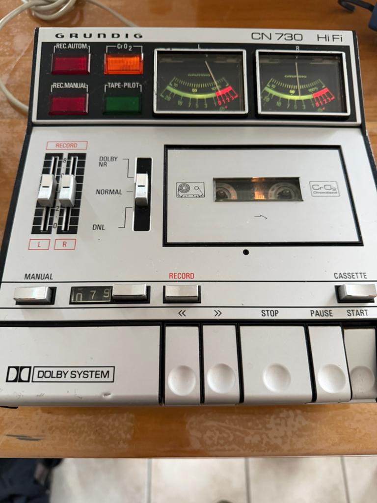 Vintage Grundig CN 730 HiFi Cassettedeck 70’ Made in Germany, Ophalen of Verzenden, Overige merken