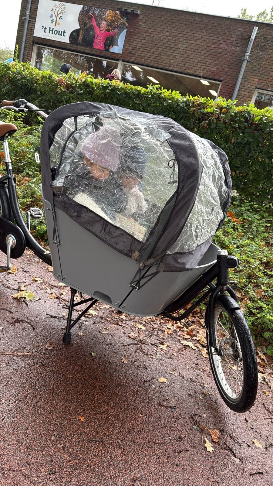 Babboe City bakfiets (ouder model) - Niet elektrisch, Gebruikt, Huif, 2 kinderen, Ophalen