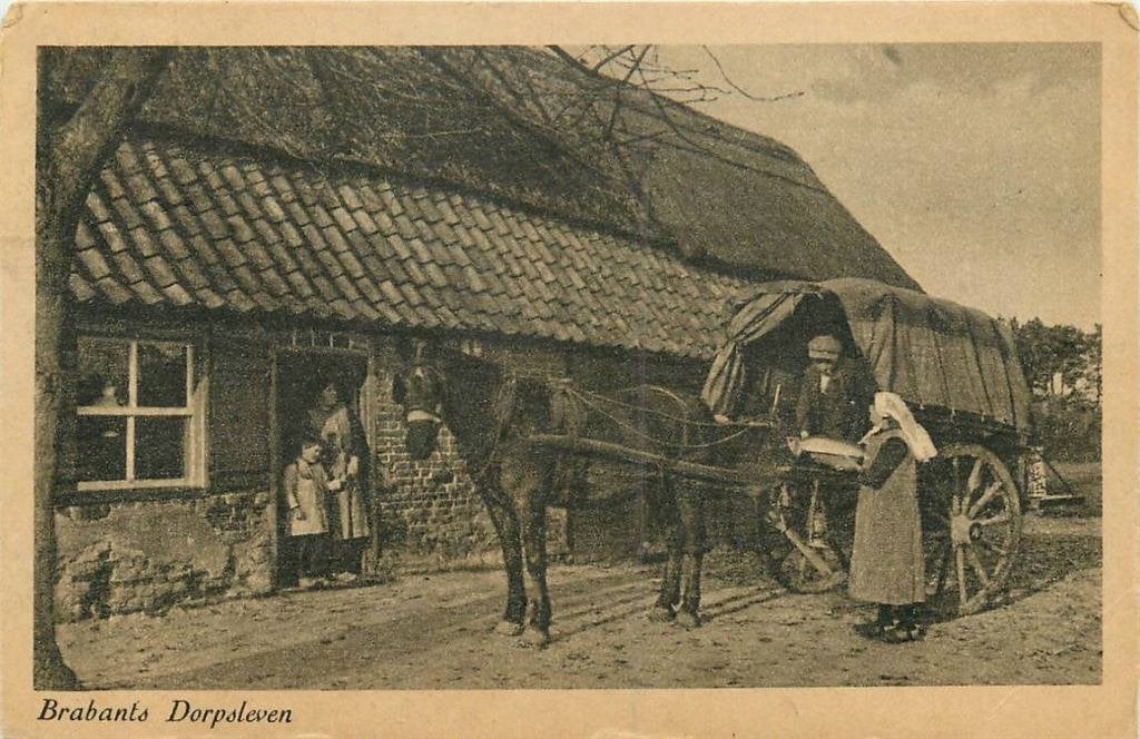 388-541-039 Brabants Dorpsleven Paard en wagen, Verzenden, Voor 1920, Noord-Brabant