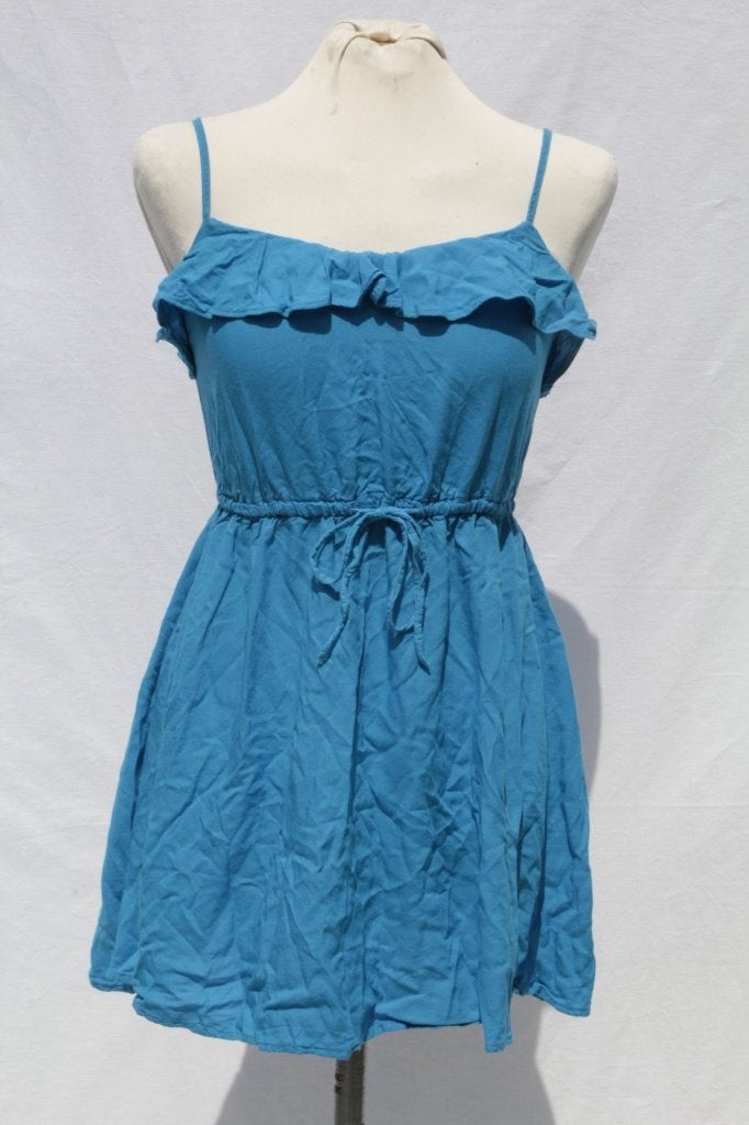 Schattig blauw spaghetti mini jurk .Mt 34.Merk Divided, Blauw, ., Ophalen of Verzenden, Zo goed als nieuw