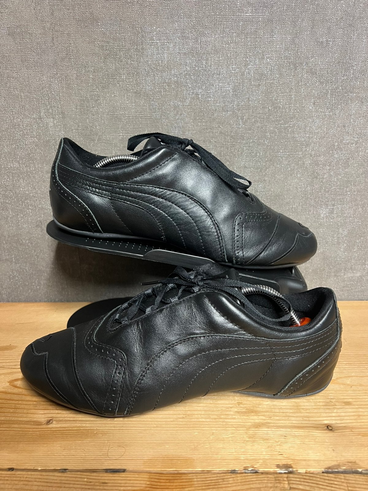 Vintage Y2K leather puma speedcat shoes, Zwart, Ophalen of Verzenden, Sneakers of Gympen, Zo goed als nieuw