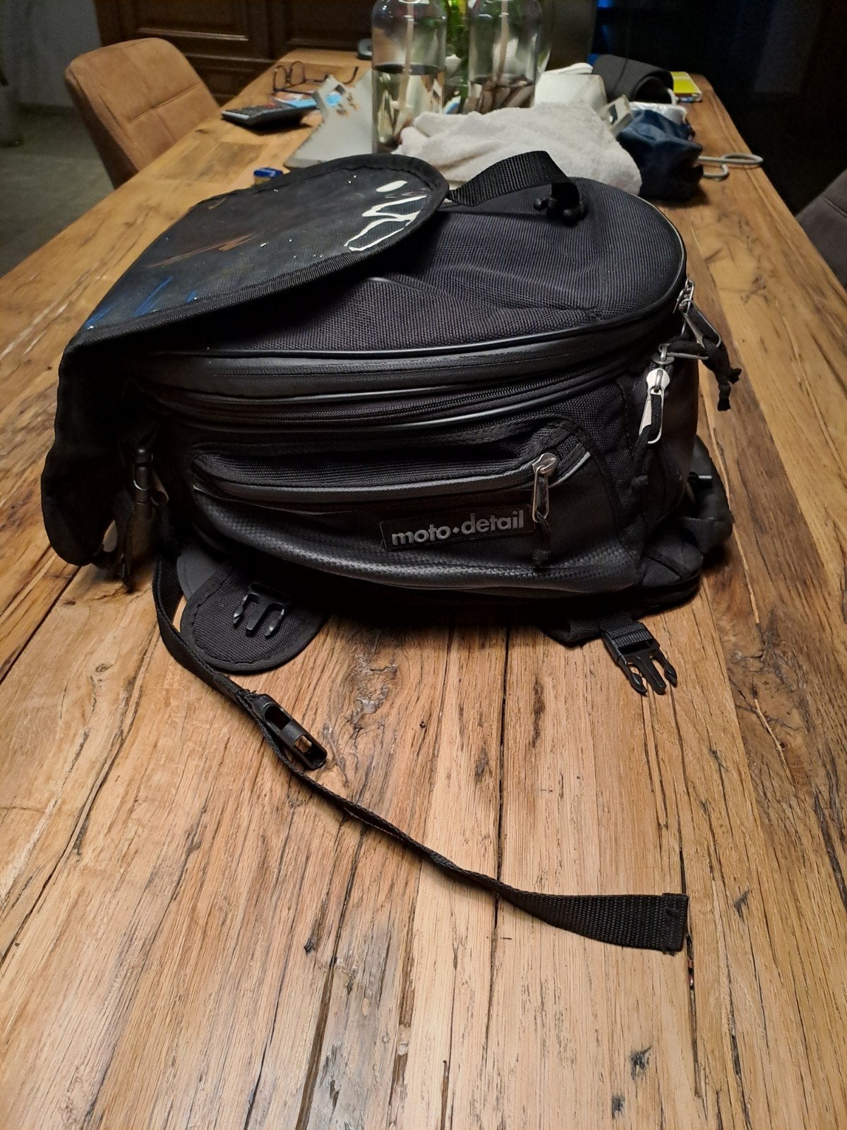 Moto-Detail Tanktas - Zwart, Motoren, Ophalen of Verzenden
