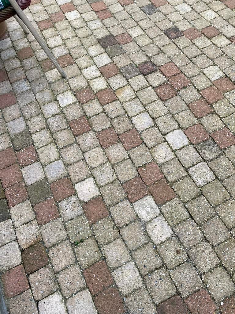 Gratis getrommelde stenen, ca. 40 m2, 10x10 cm, Tuin en Terras, Ophalen, Gebruikt, Klinkers, 10 m² of meer