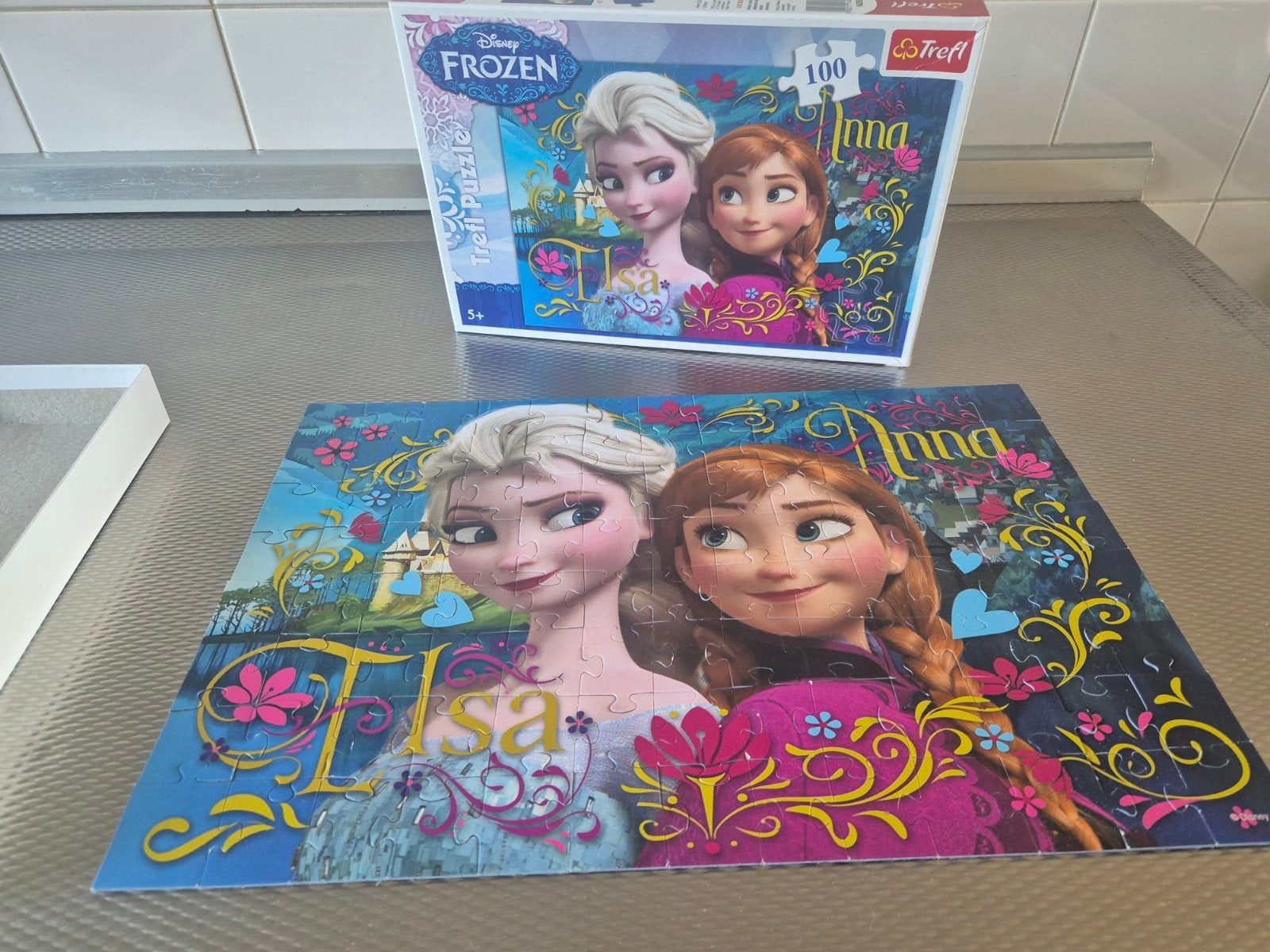 Frozen puzzel, Ophalen of Verzenden, 10 tot 50 stukjes, Zo goed als nieuw, 4 tot 6 jaar
