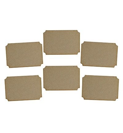 Creative Expressions MDF tickets 6 stuks 14,3 x 9,5 cm 4 mm, ., Overige thema's, Nieuw, Ophalen of Verzenden