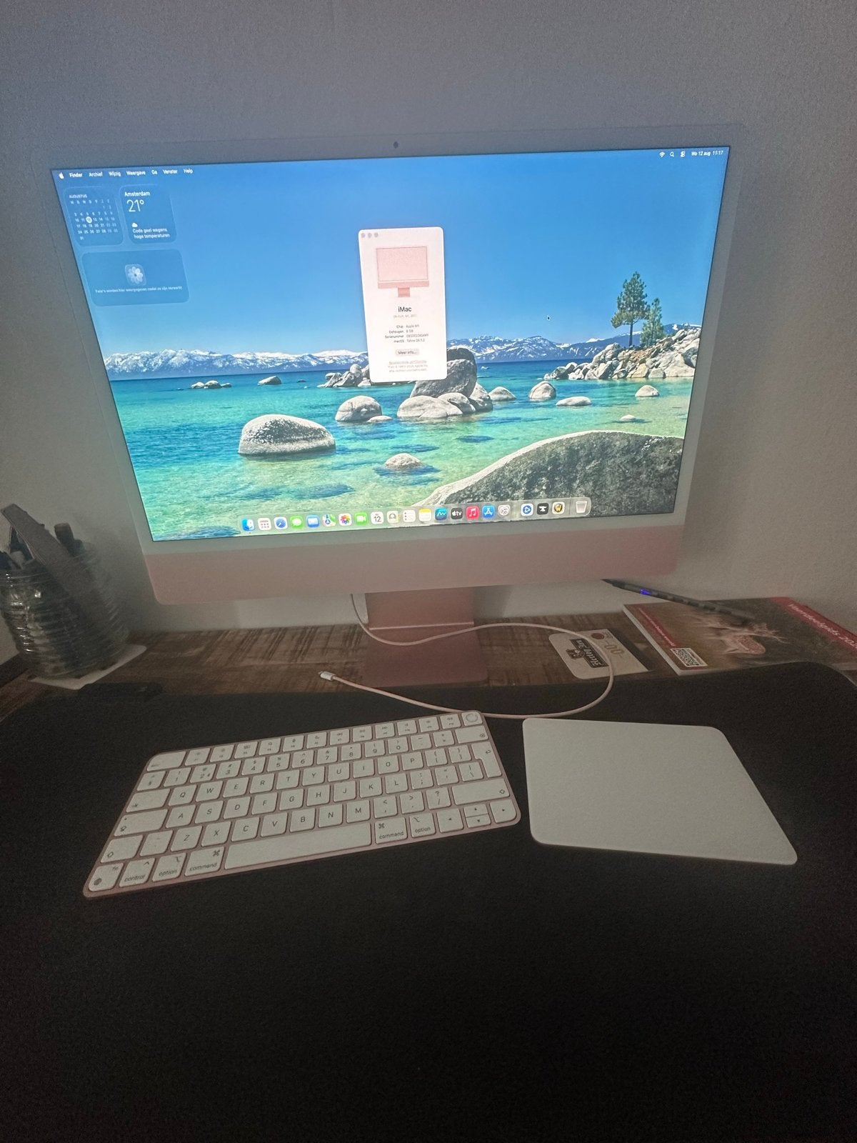 Apple iMac 24-inch M1 (2021) – 8GB – 256GB SSD – Roze, Computers en Software, Apple Desktops, Ophalen, IMac, 24 inch, Zo goed als nieuw