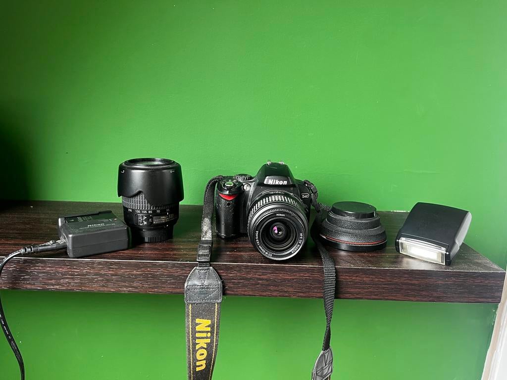 Nikon D40 spiegelreflexcamera met accessoires, Ophalen, Gebruikt, Spiegelreflex, 4 t/m 7 keer