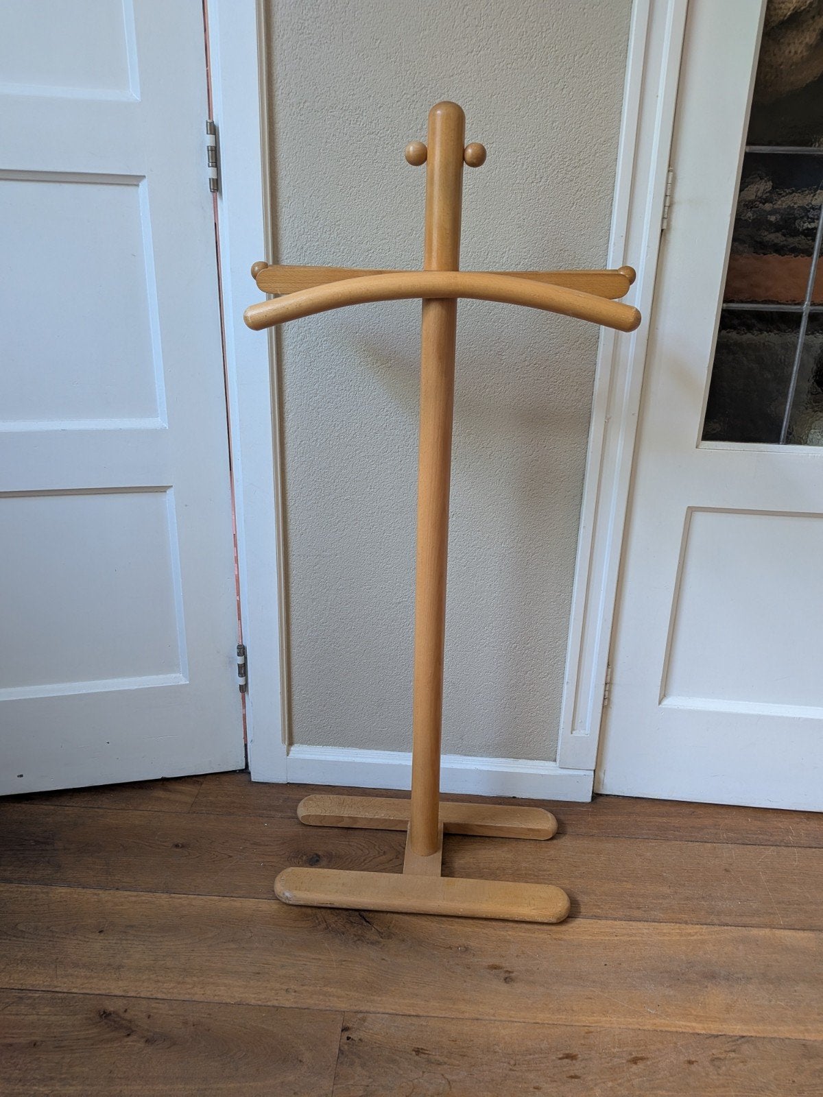 Vintage Houten Dressboy / Kledingbutler – Mid-Century Design, Ophalen, Zo goed als nieuw