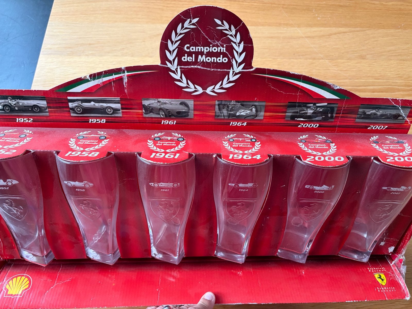 Ferrari Campioni del Mondo Glazen Set - Shell Collectie, Verzamelen, Ophalen of Verzenden, Nieuw, Formule 1