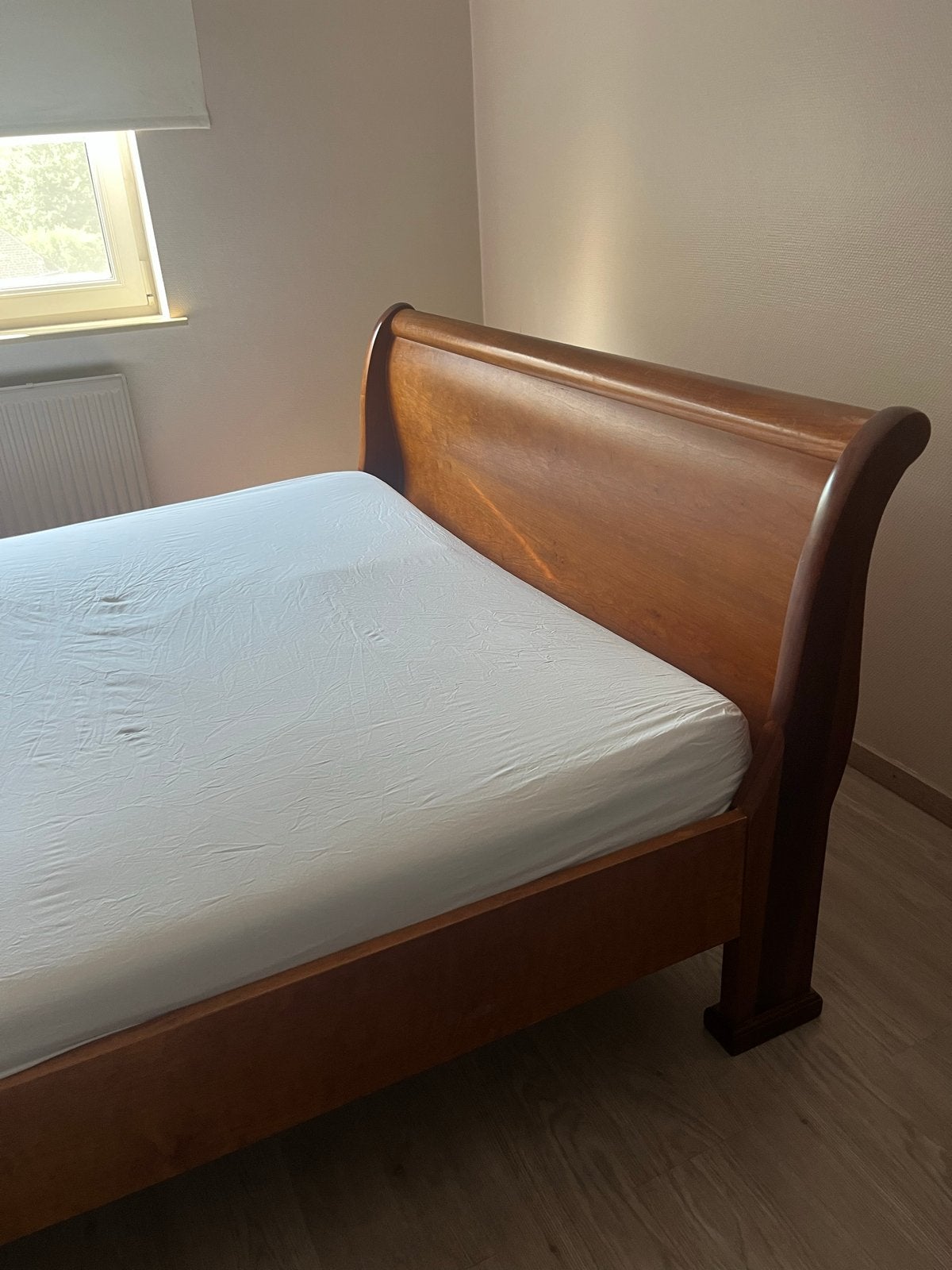 Slee bed kerselaar 160x233 extra lang, Ophalen, Gebruikt, Bruin, Tweepersoons