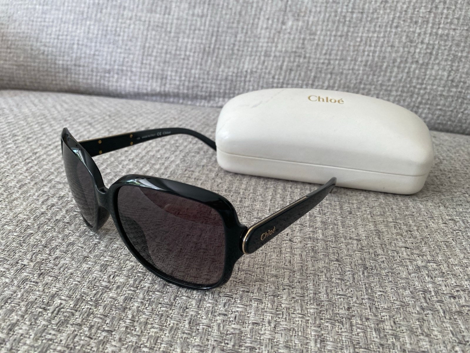Chloe Oversized Zonnebril, Overige merken, Gebruikt, Zonnebril, Zwart