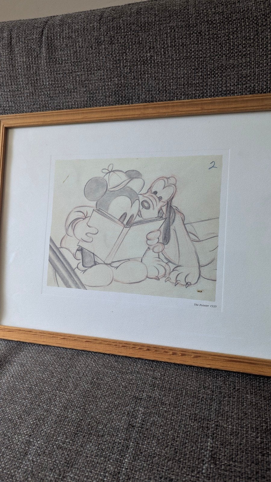 van de pointer Pluto  micky1939 Disney print, Antiek en Kunst, Ophalen of Verzenden