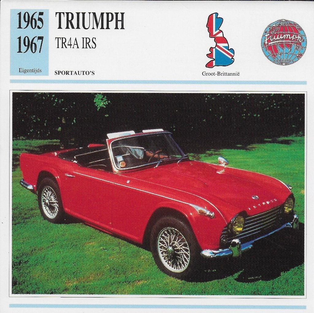 Ma678 autokaart triumph tr4a irs ( 1965 - 1967 ), Ophalen of Verzenden, Zo goed als nieuw, Auto's