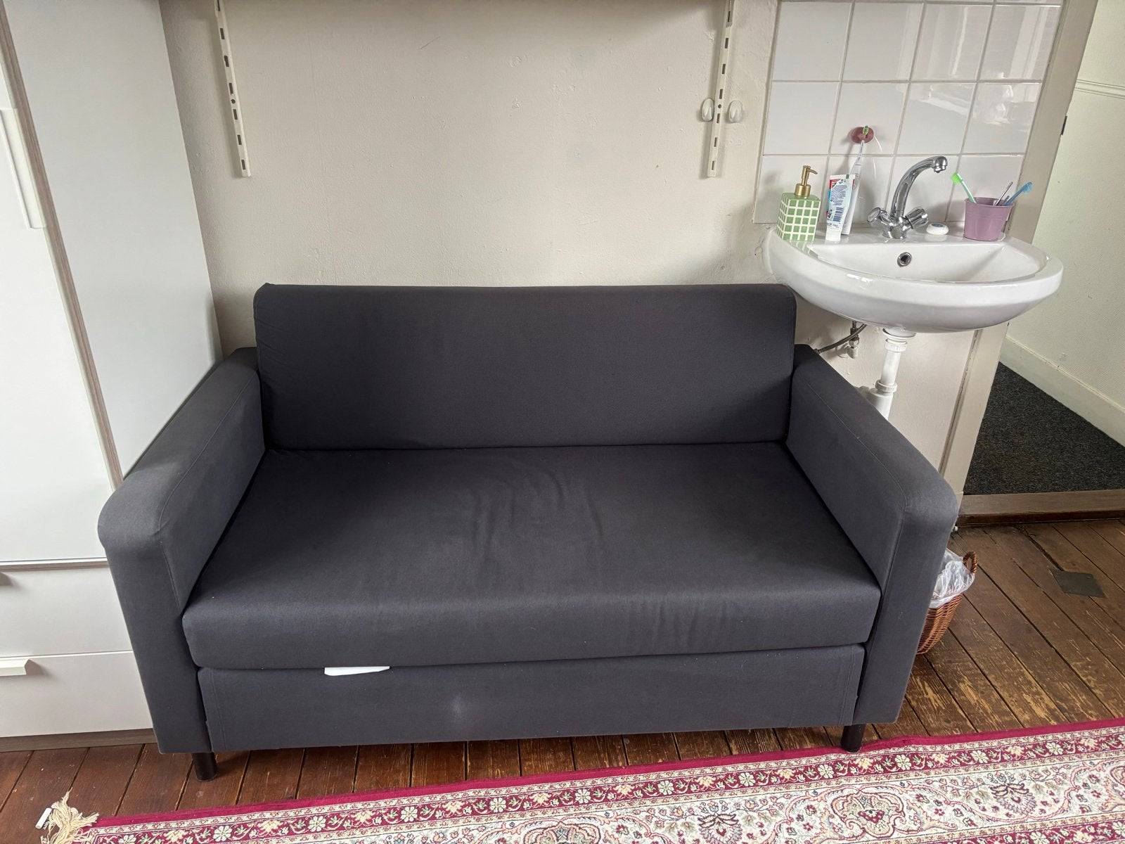 Slaapbank - Ikea Solsta, Ophalen, Gebruikt, Tweepersoons, 140 cm