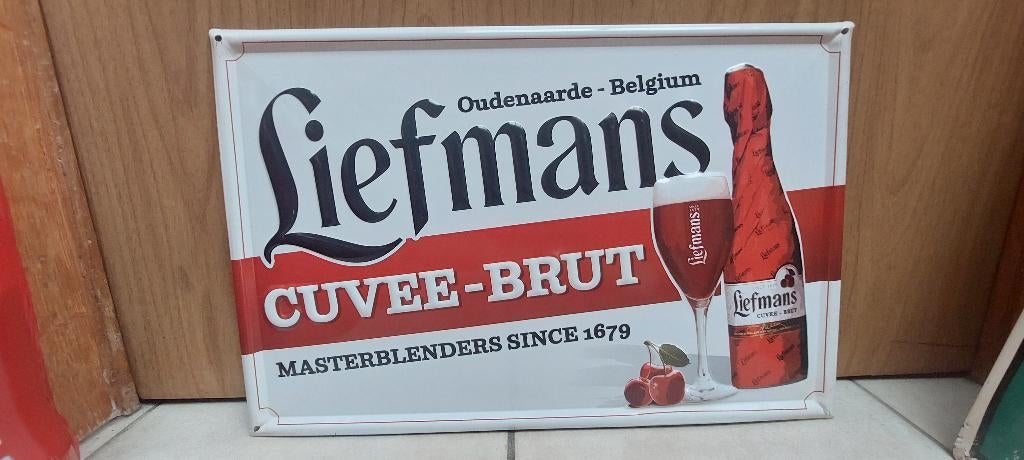 Bierplaat Liefmans Cuvee Brut, Verzamelen, Biermerken, Nieuw, Reclamebord, Plaat of Schild, Overige merken, Ophalen of Verzenden
